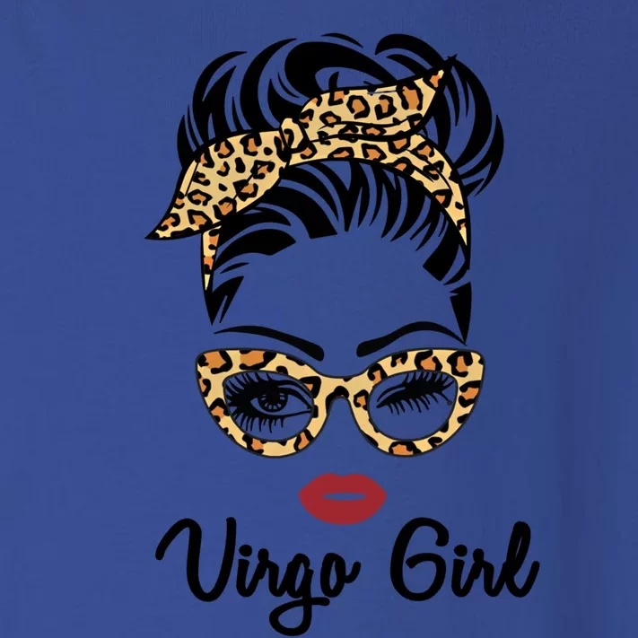 Virgo Face Leopard Bandana Wink Eye Funny Gift Toddler Long Sleeve Shirt