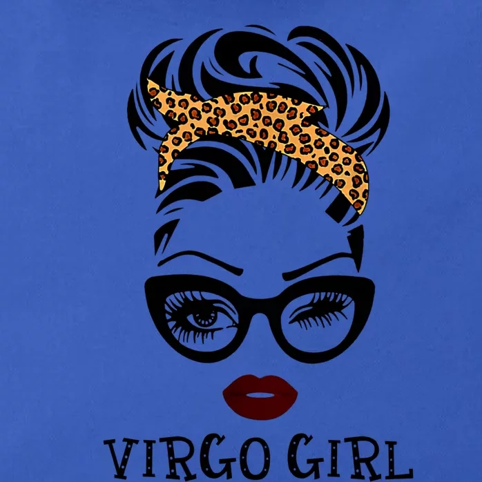 Virgo Face Leopard Bandana Wink Eye Gift Zip Tote Bag