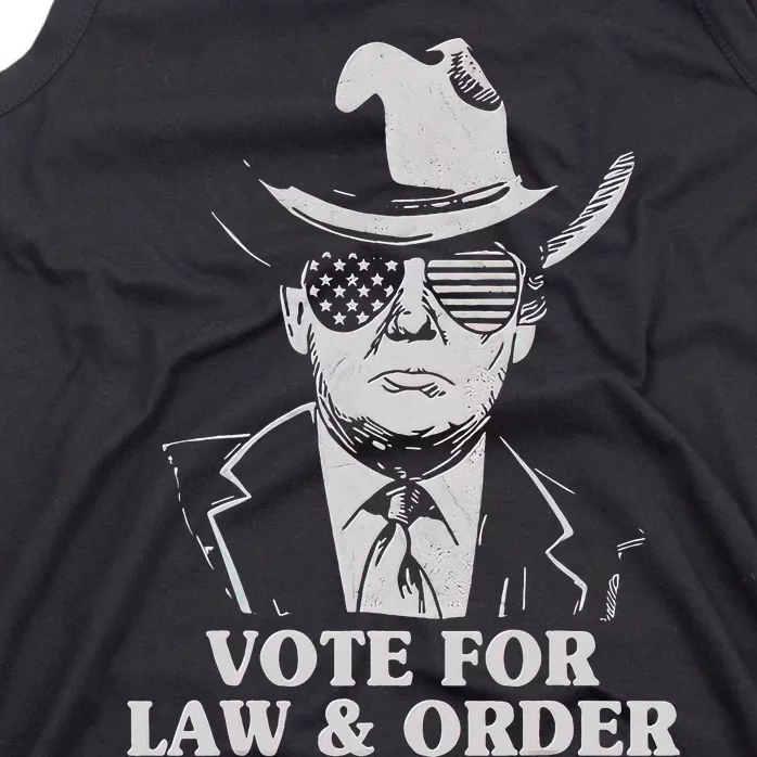 Vote for Law And Order 2024 Trump, USA Flag, Republican Vote Tank Top