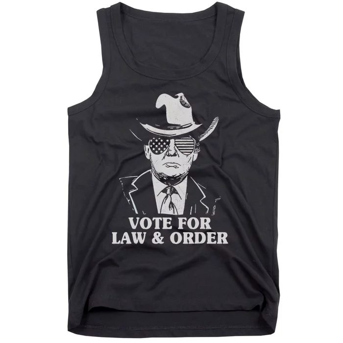 Vote for Law And Order 2024 Trump, USA Flag, Republican Vote Tank Top