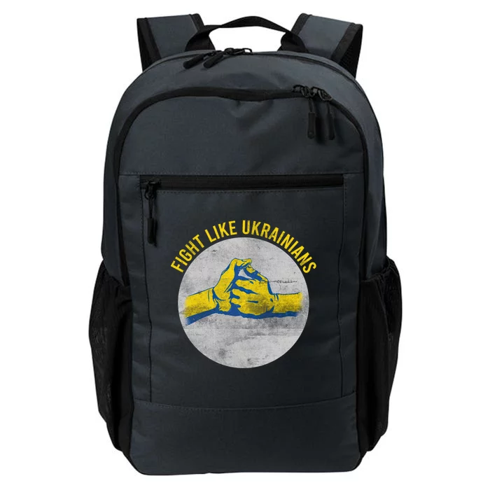 Vintage Fight Like Ukrainians Flag Gift Daily Commute Backpack