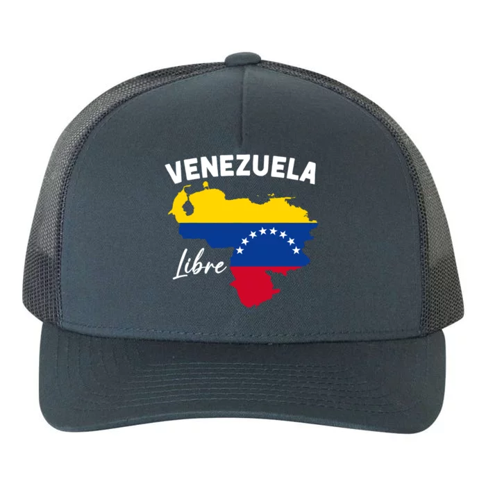 Venezuela Flag Map Proud American Venezuelan Venezuela Libre Yupoong Adult 5-Panel Trucker Hat