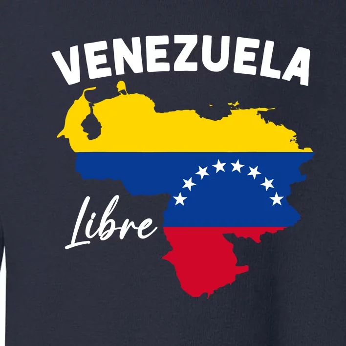 Venezuela Flag Map Proud American Venezuelan Venezuela Libre Toddler Sweatshirt