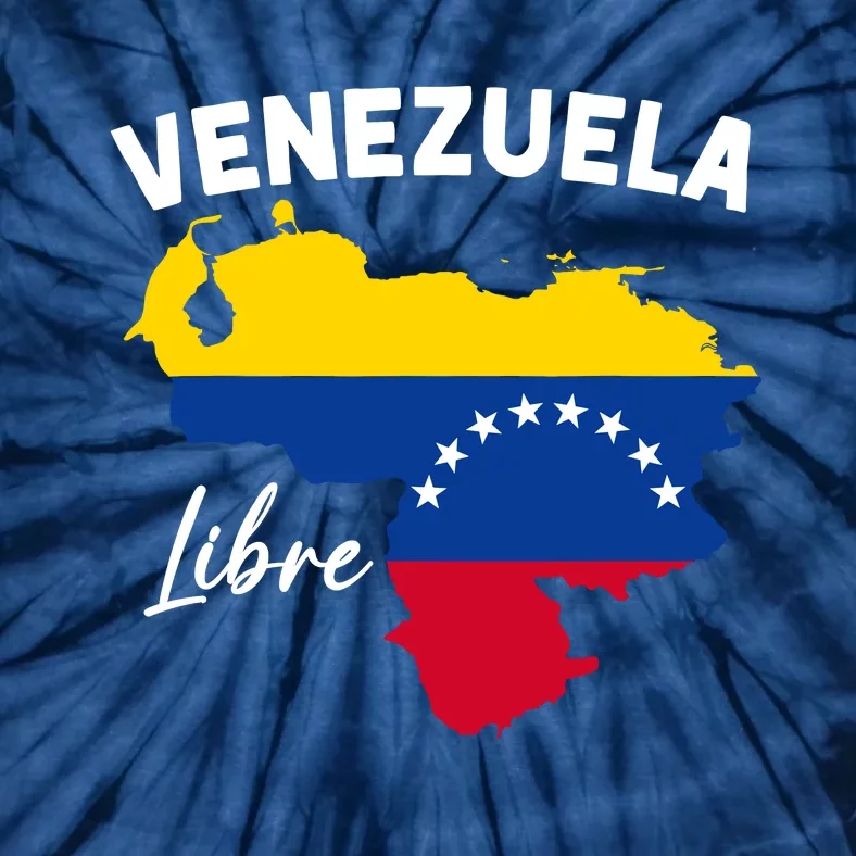 Venezuela Flag Map Proud American Venezuelan Venezuela Libre Tie-Dye T-Shirt