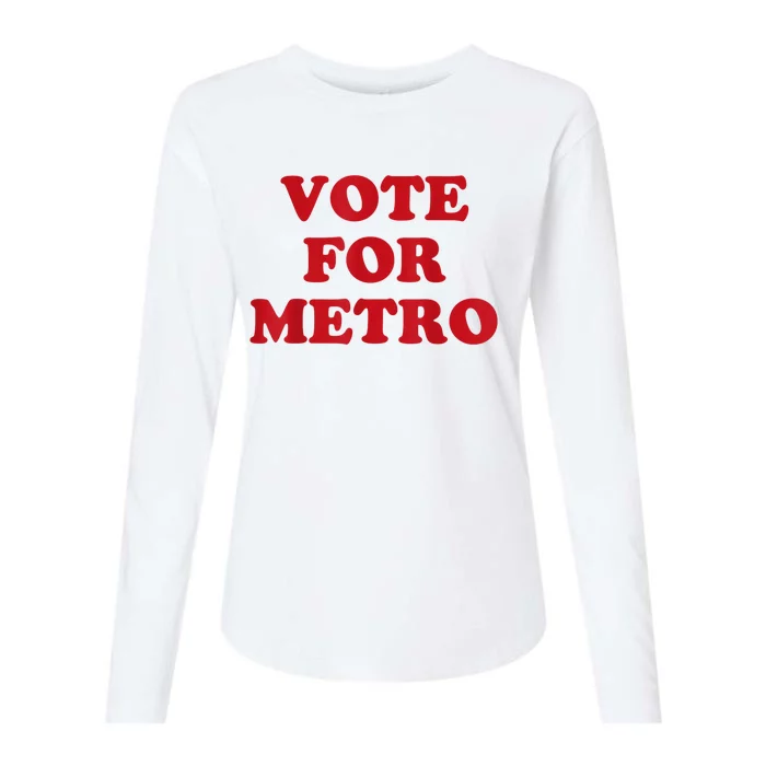 Vote For Metro Womens Cotton Relaxed Long Sleeve T-Shirt