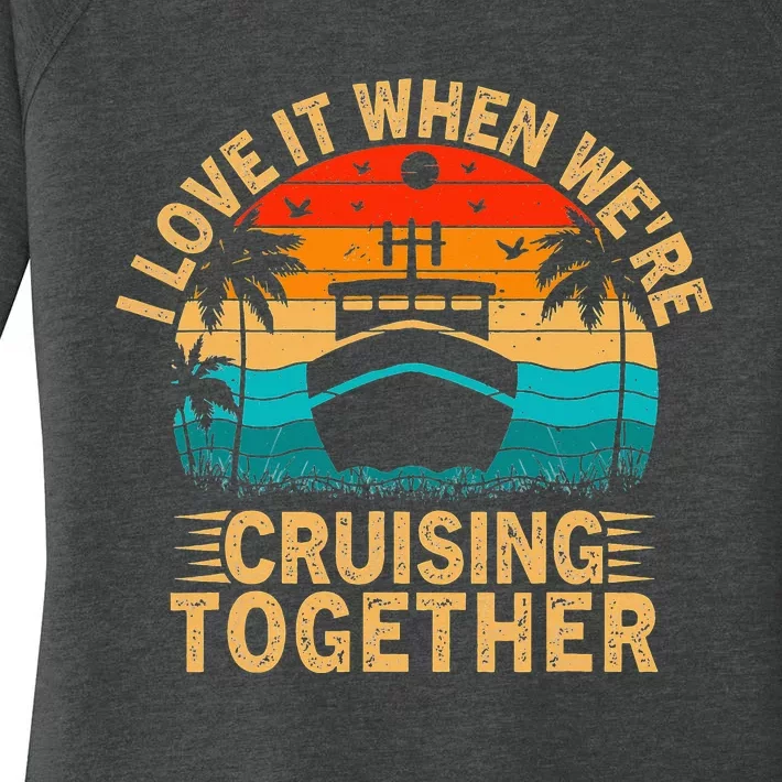 Vintage Family Matching Couple Cruise Ship Cruising Vacation Women's Perfect Tri Tunic Long Sleeve Shirt