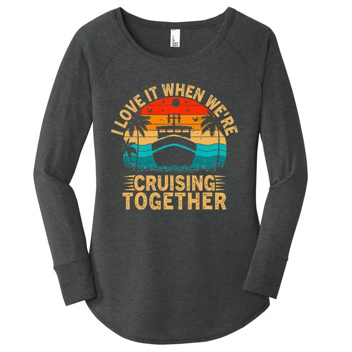 Vintage Family Matching Couple Cruise Ship Cruising Vacation Women's Perfect Tri Tunic Long Sleeve Shirt