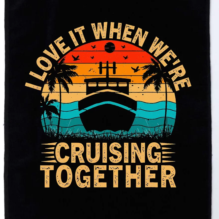 Vintage Family Matching Couple Cruise Ship Cruising Vacation Platinum Collection Golf Towel