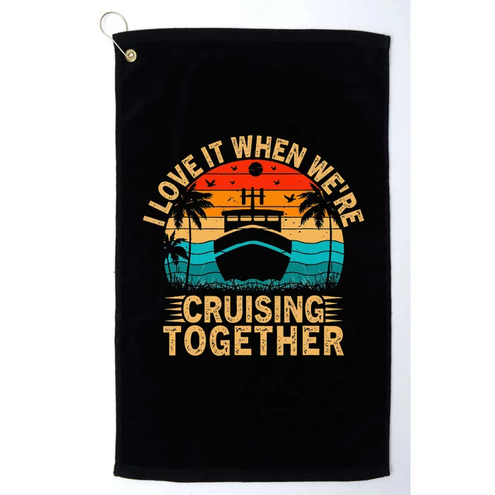 Vintage Family Matching Couple Cruise Ship Cruising Vacation Platinum Collection Golf Towel