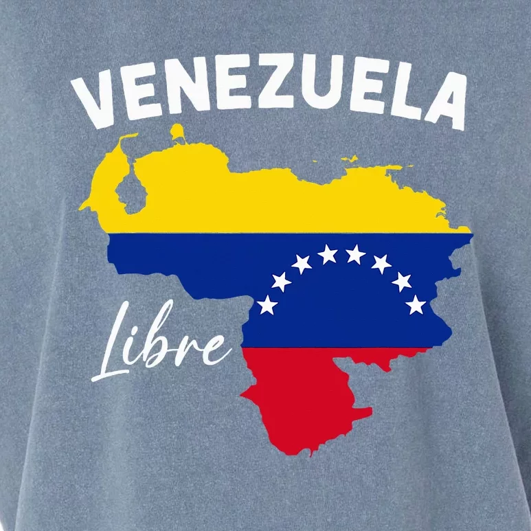 Venezuela Flag Map Proud American Venezuelan Venezuela Libre Garment-Dyed Women's Muscle Tee