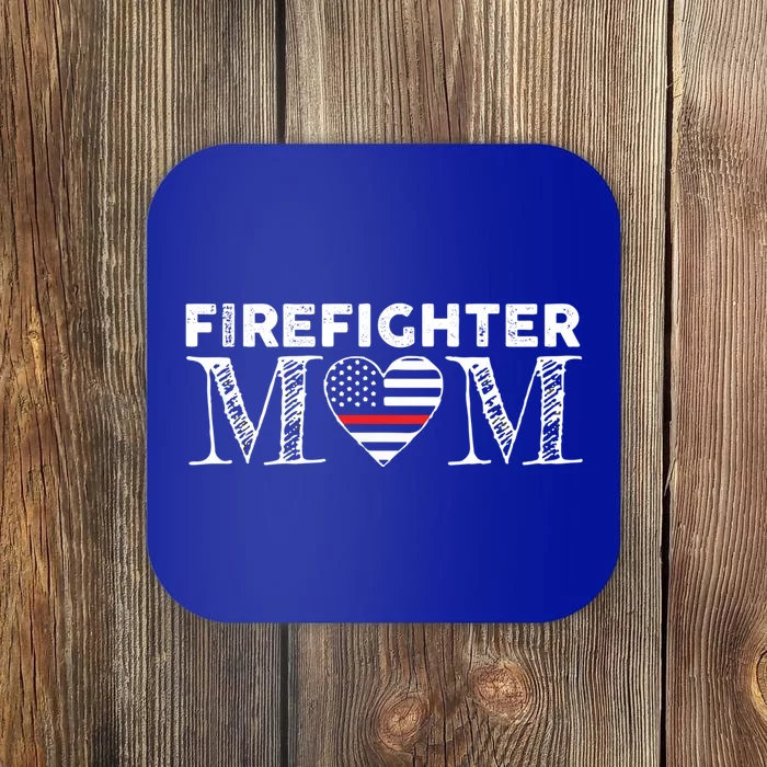 Vintage Firefighter Momma Sayings Graphic Gift Funny Gift Coaster