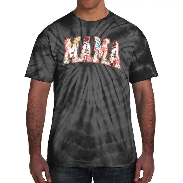 Vintage Floral Mama Tie-Dye T-Shirt