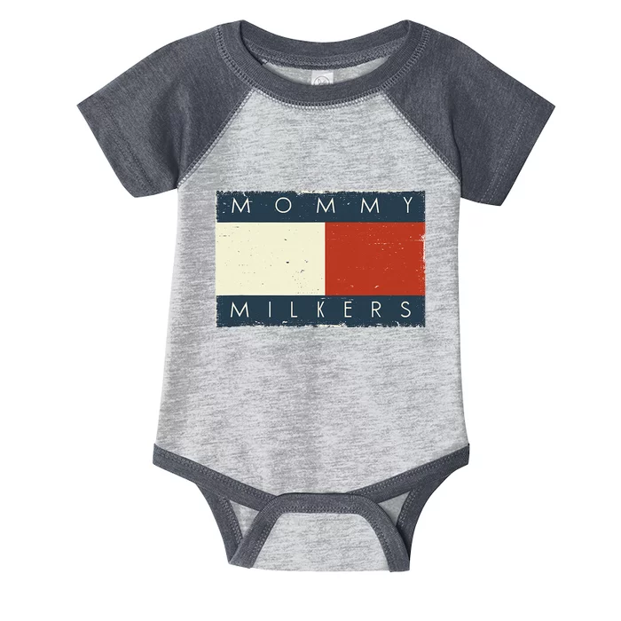 Vintage Funny Meme Love Mommy Milkers Infant Baby Jersey Bodysuit