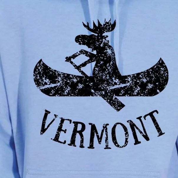 Vermont Funny Moose Canoe Vacation Unisex Surf Hoodie