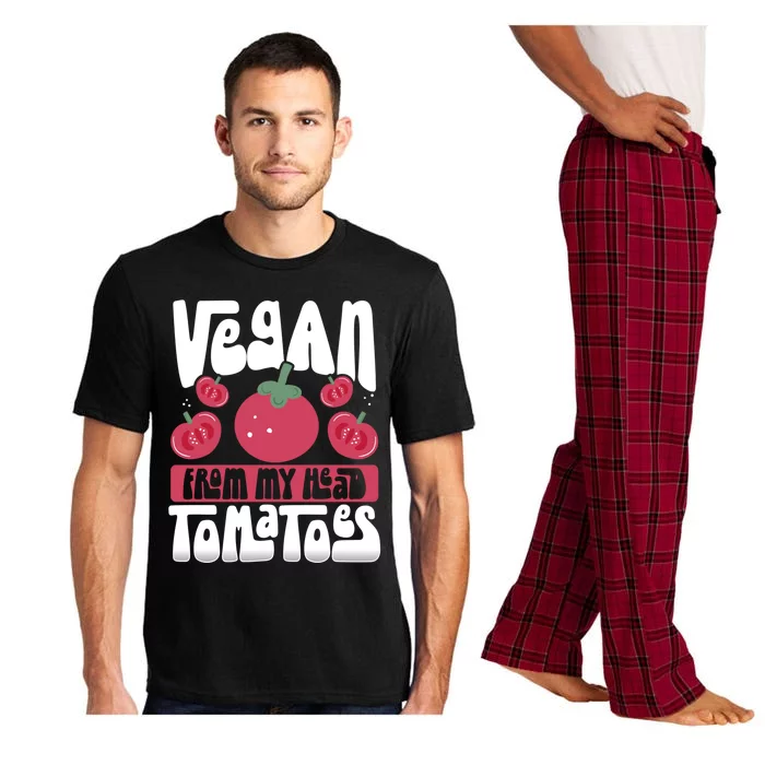 Vegan From My Head Tomatoes Veganism Meaningful Gift Pajama Set