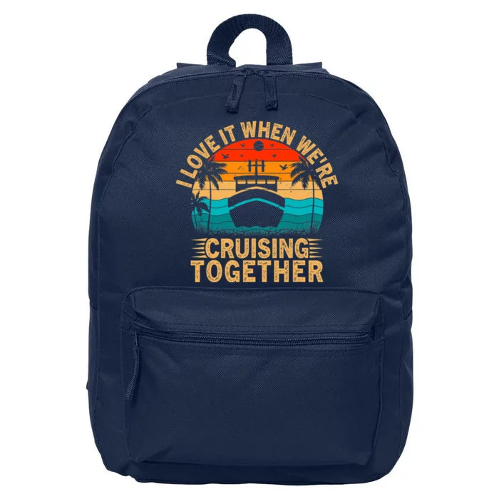 Vintage Family Matching Couple Cruise Ship Cruising Vacation 16 in Basic Backpack