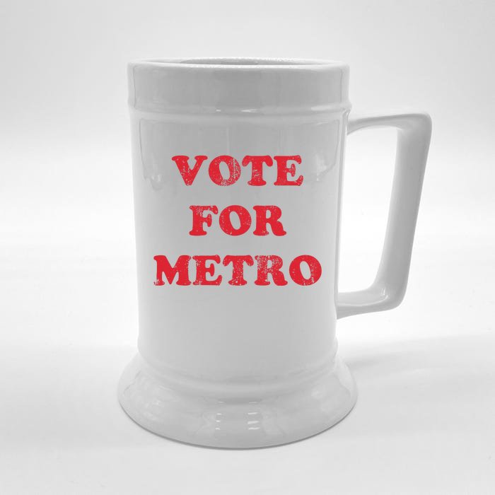 Vote For Metro Mustic Lover Saying Rapper Hiphop Culture Front & Back Beer Stein