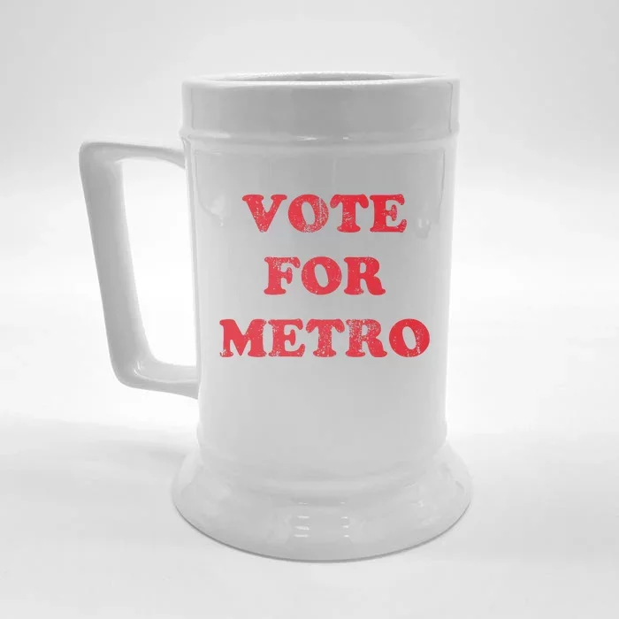 Vote For Metro Mustic Lover Saying Rapper Hiphop Culture Front & Back Beer Stein