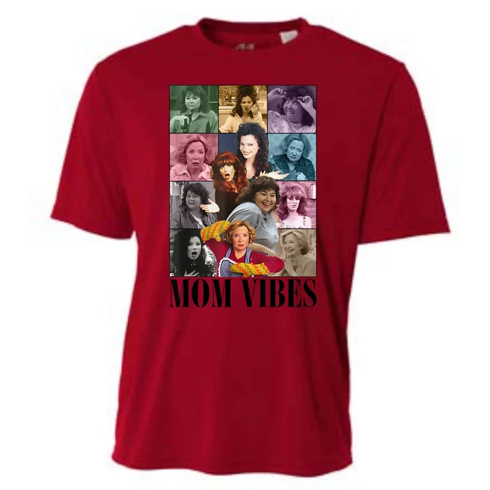 Vintage Funny Mom Vibes Cool Mom Trendy MotherS Day Cooling Performance Crew T-Shirt