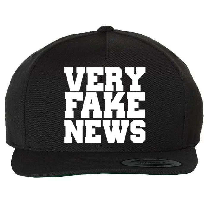 Very Fake News VFN Wool Snapback Cap