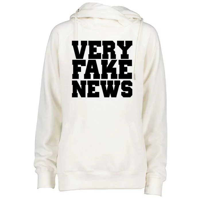 Very Fake News VFN Womens Funnel Neck Pullover Hood