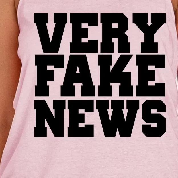 Very Fake News VFN Women's Knotted Racerback Tank