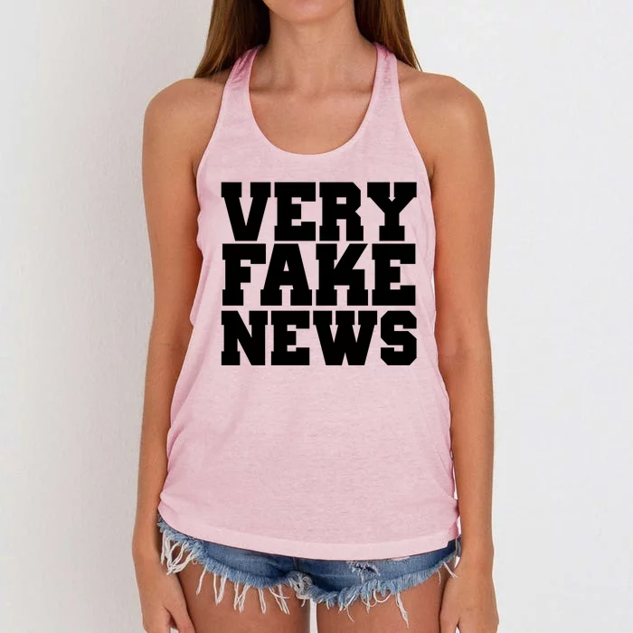 Very Fake News VFN Women's Knotted Racerback Tank