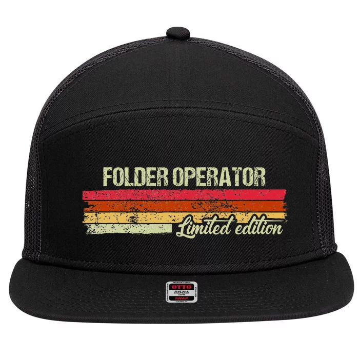 Vintage Folder Operator Limited Edition 7 Panel Mesh Trucker Snapback Hat