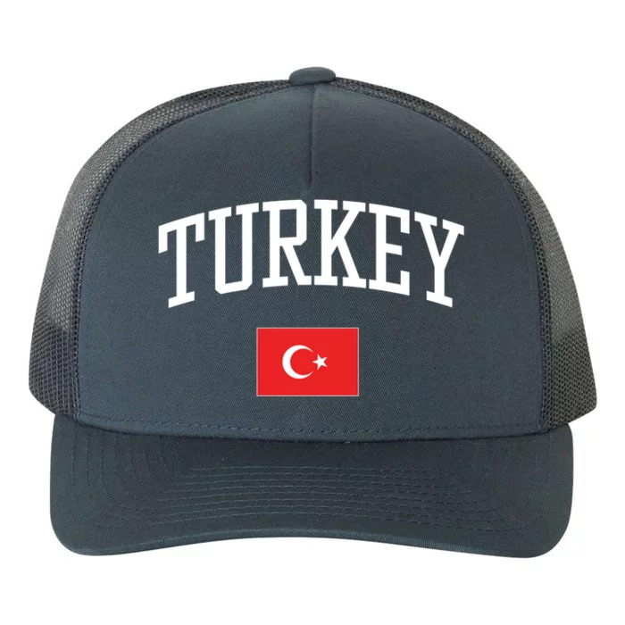 Vintage Flag Of Turkey Love Your Country Meaningful Gift Yupoong Adult 5-Panel Trucker Hat