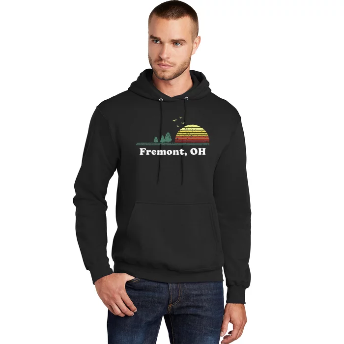 Vintage Fremont Ohio Home Souvenir Print Hoodie