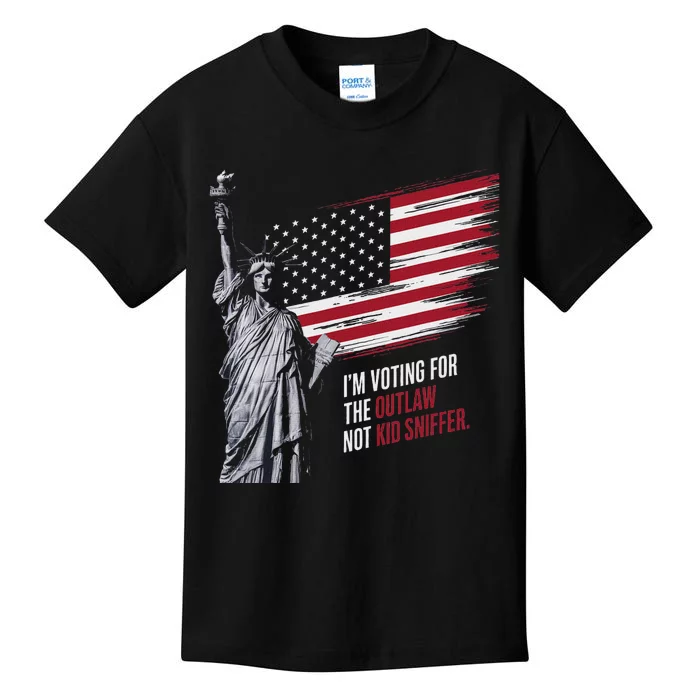 Voting For Outlaw Not Sniffer 2024 Kids T-Shirt