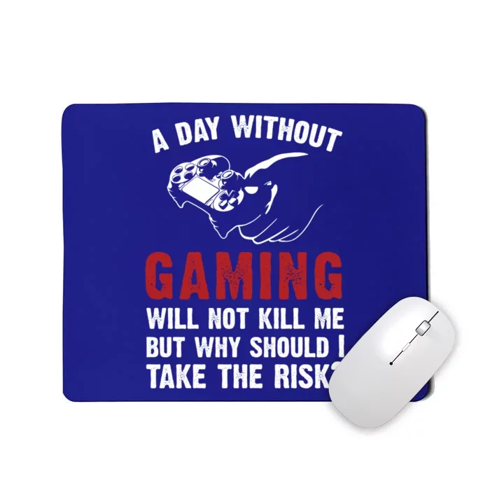 Vintage Funny Online Video Gaming Gamer A Day Without Gaming Gift Mousepad