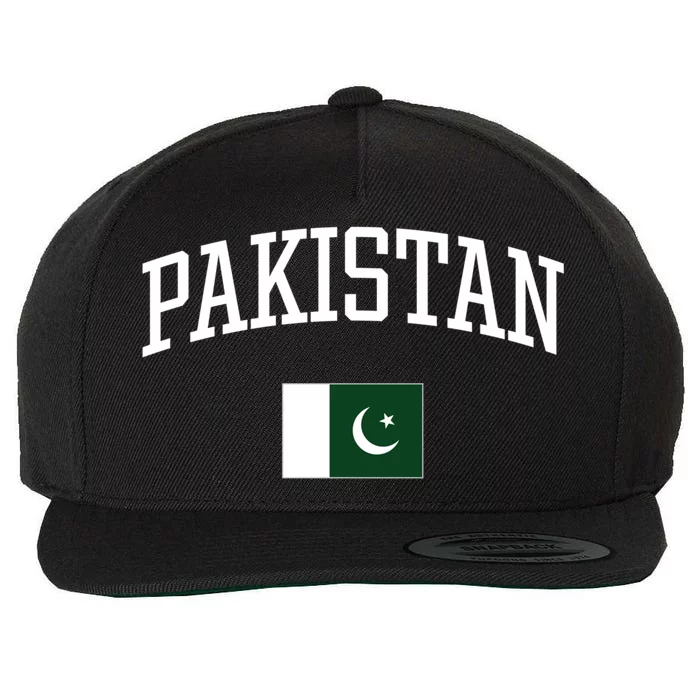 Vintage Flag Of Pakistan Love Your Country Gift Wool Snapback Cap