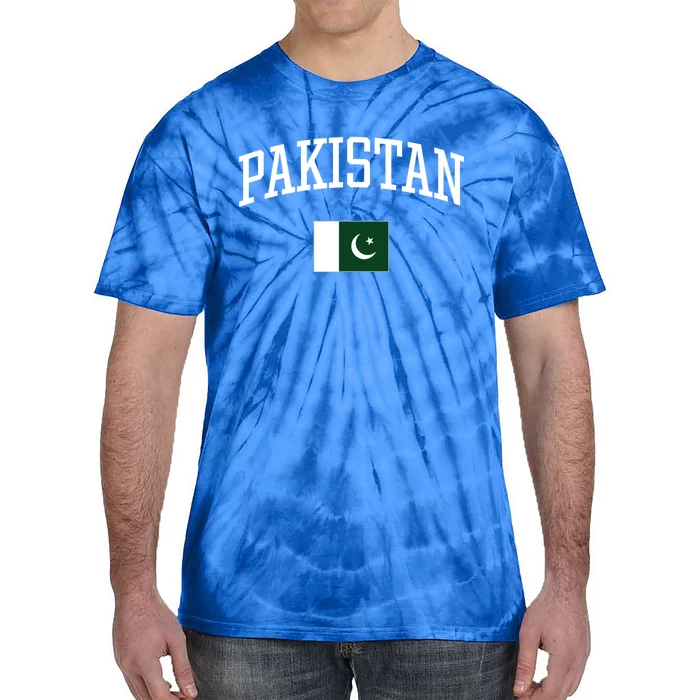 Vintage Flag Of Pakistan Love Your Country Gift Tie-Dye T-Shirt