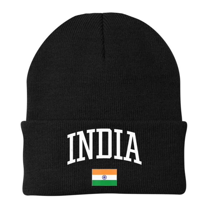 Vintage Flag Of India Love Your Country Knit Cap Winter Beanie