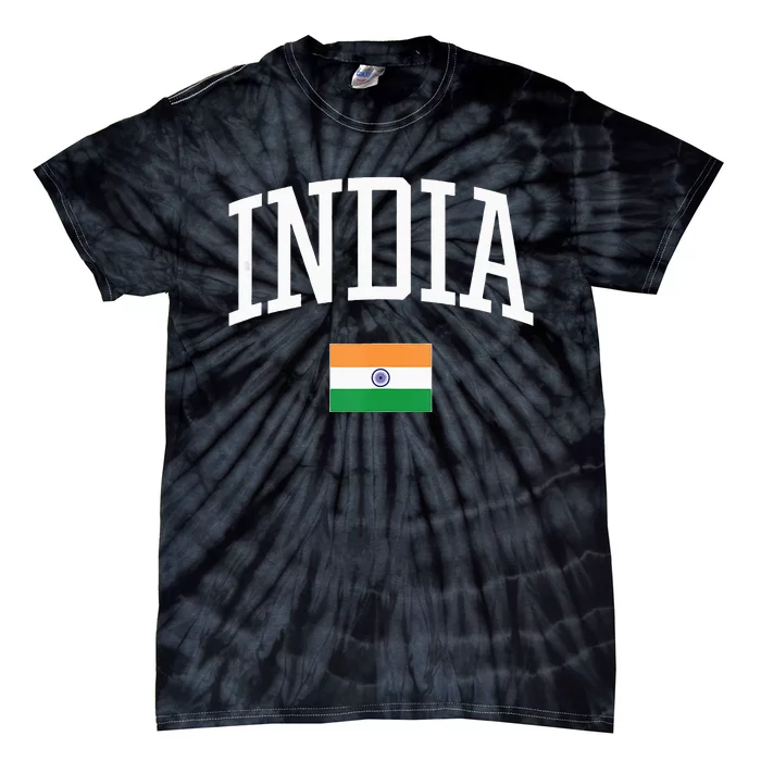 Vintage Flag Of India Love Your Country Tie-Dye T-Shirt