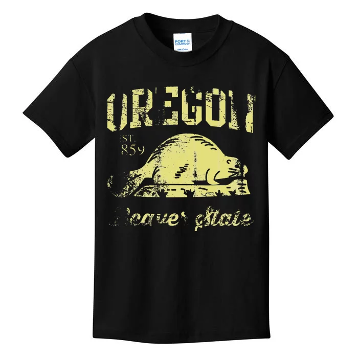 Vintage Fade Oregon Flag Beaver State Travel Men Women Kids T-Shirt