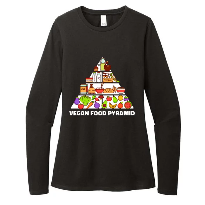 Vegan Food Pyramid Womens CVC Long Sleeve Shirt