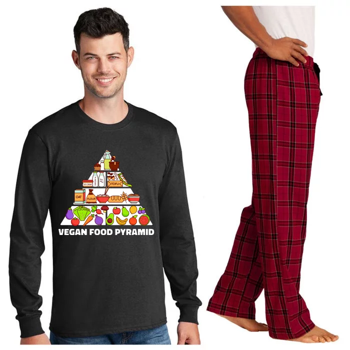 Vegan Food Pyramid Long Sleeve Pajama Set