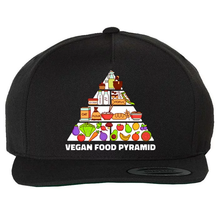 Vegan Food Pyramid Wool Snapback Cap