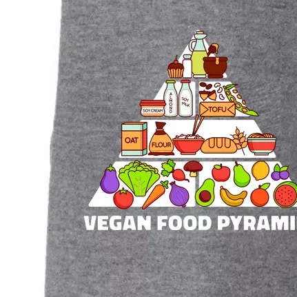 Vegan Food Pyramid Doggie 3-End Fleece Hoodie