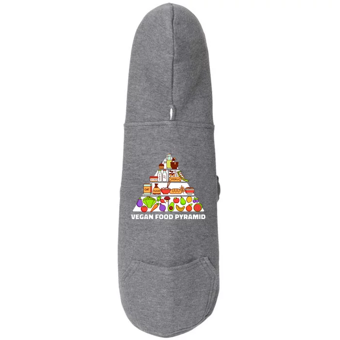 Vegan Food Pyramid Doggie 3-End Fleece Hoodie