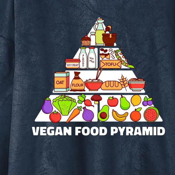 Vegan Food Pyramid Hooded Wearable Blanket