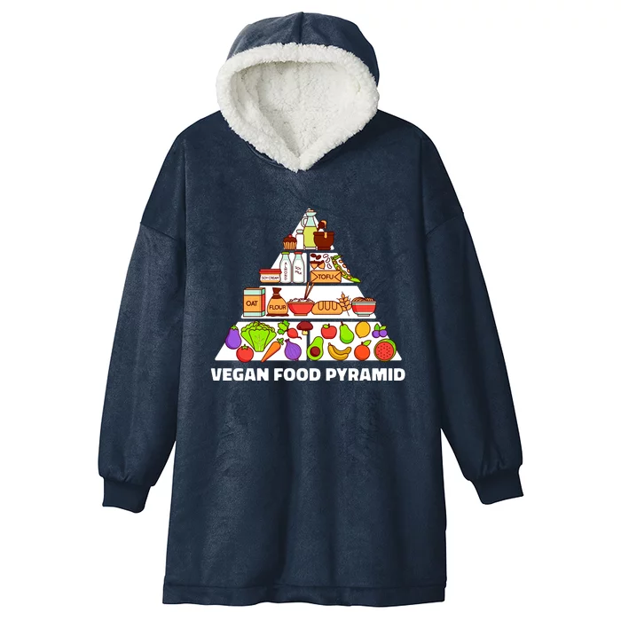 Vegan Food Pyramid Hooded Wearable Blanket