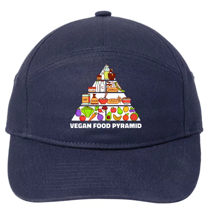 Vegan Food Pyramid 7-Panel Snapback Hat