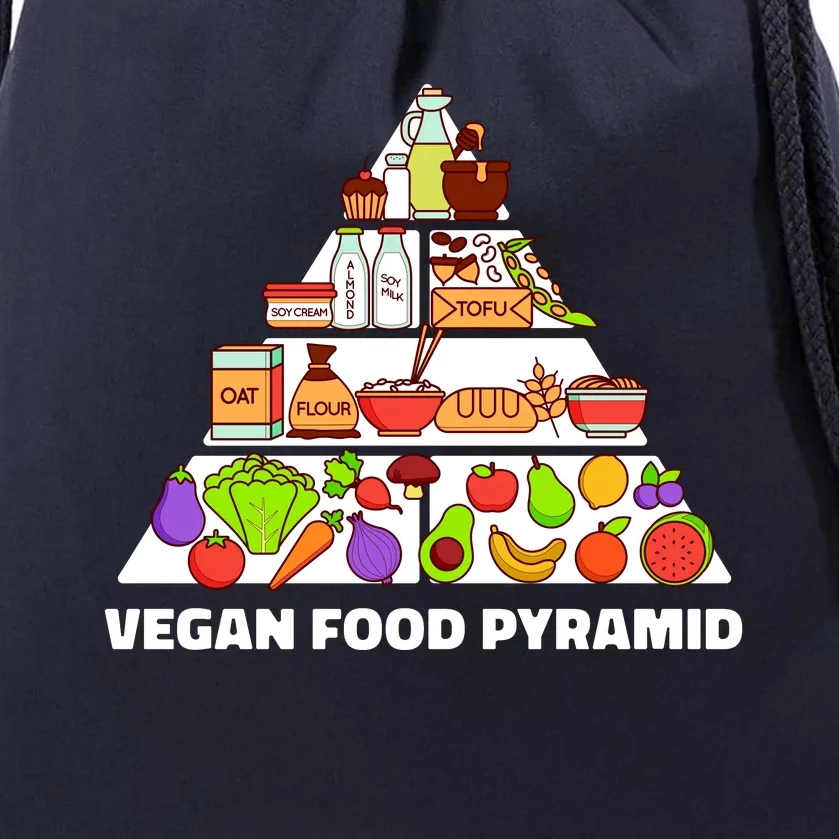 Vegan Food Pyramid Drawstring Bag