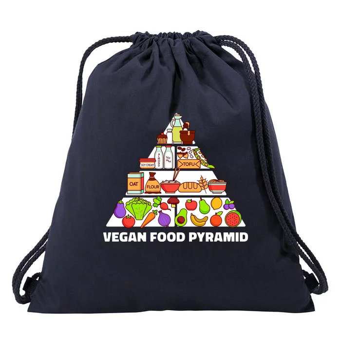 Vegan Food Pyramid Drawstring Bag