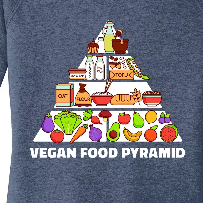 Vegan Food Pyramid Women's Perfect Tri Tunic Long Sleeve Shirt