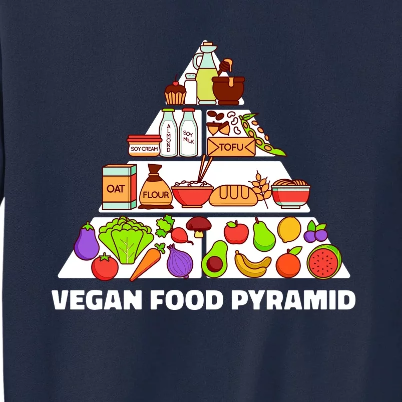 Vegan Food Pyramid Tall Sweatshirt