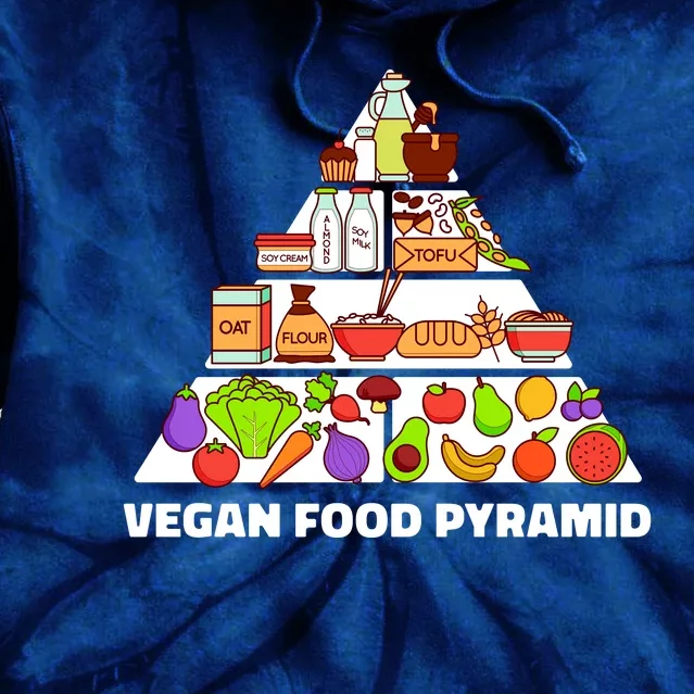 Vegan Food Pyramid Tie Dye Hoodie